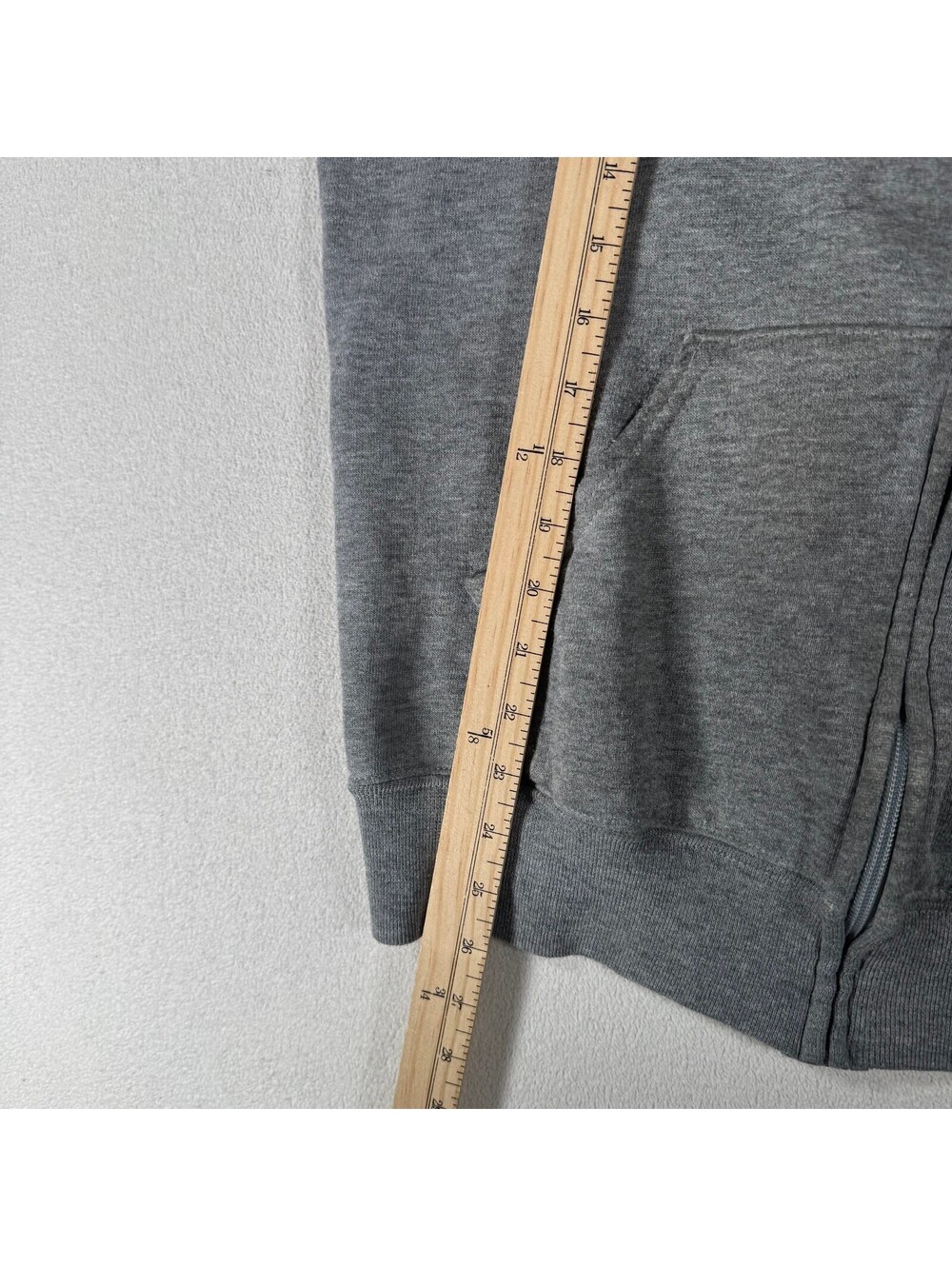 Y2K Russel Athletic Cotton Zip Up Croppy Hoodie Sz M - Picture 2 of 7